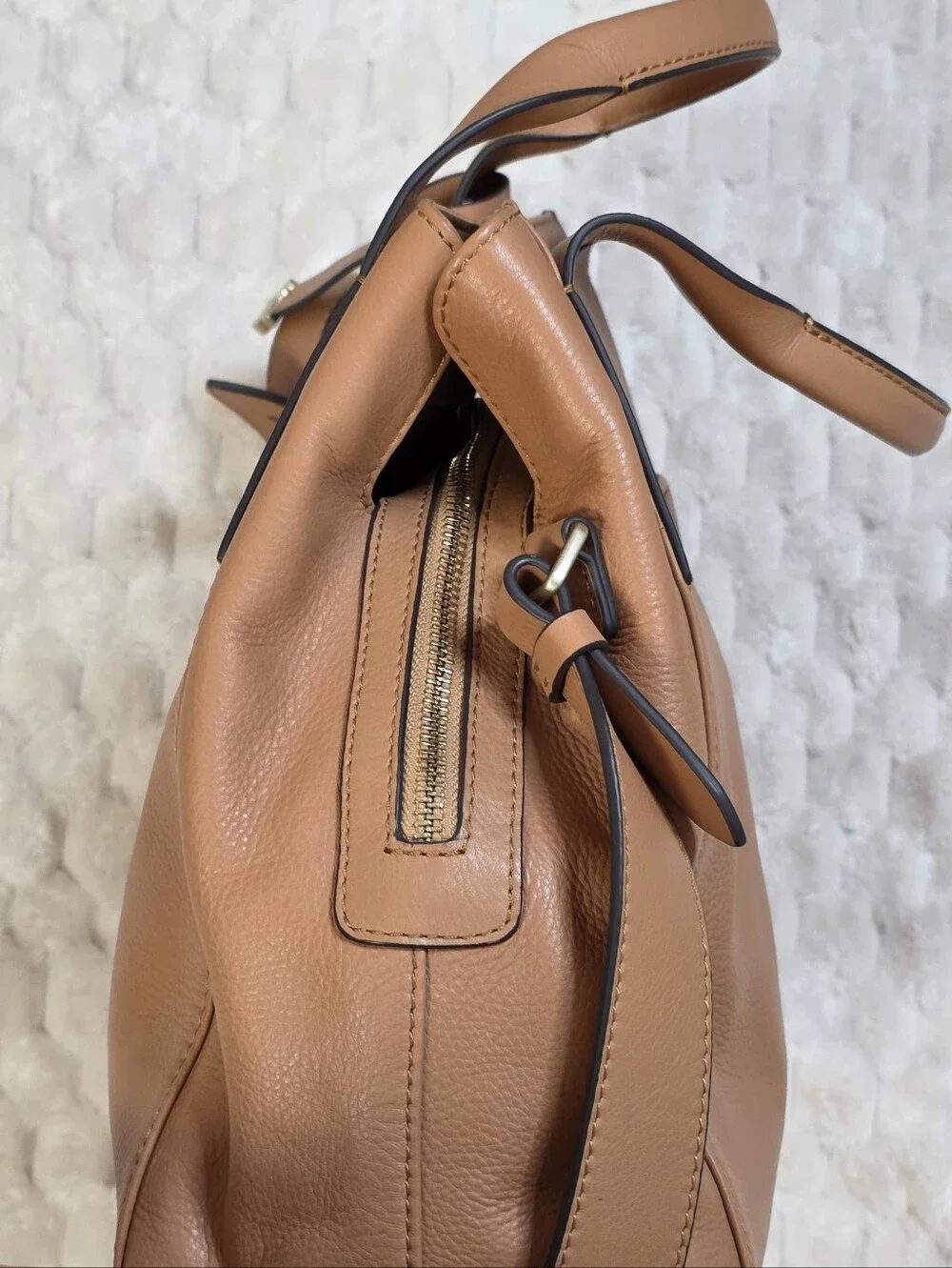 RADLEY LONDON Tan Leather Baylis Zip Top Multiway Shoulder Bag